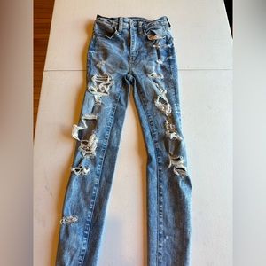 Size 000 blue skinny jeans
